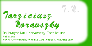 tarziciusz moravszky business card